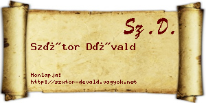 Szútor Dévald névjegykártya